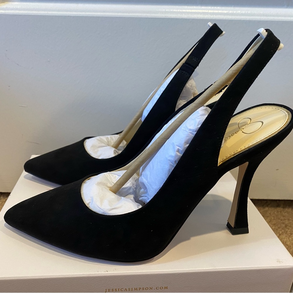 Jessica Simpson Black Slingback Heel - Size 9.5 (NWT)